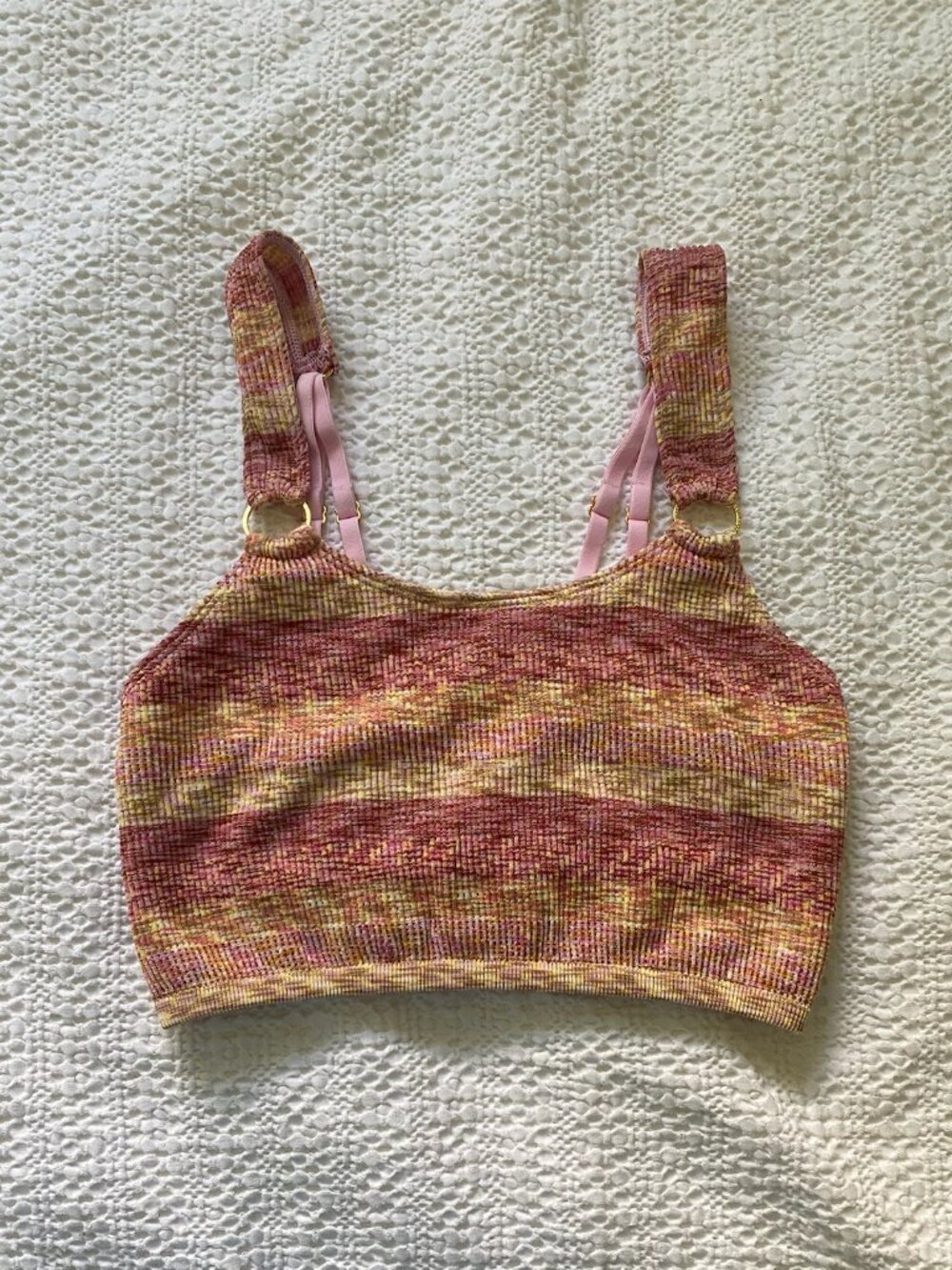 Aerie Seamless Ring Longline Bralette Space Dye Crop Top - Size XS